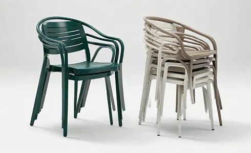 Side Stacking Outdoor Chairs