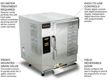 AccuTemp E62083E080 Steamer, Convection, Boilerless, Countertop