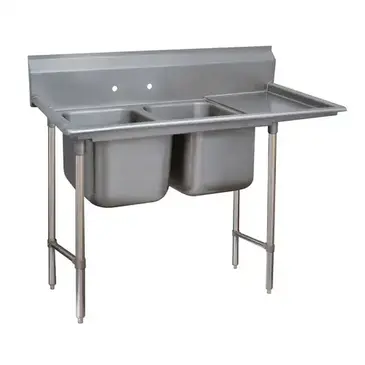 Advance Tabco 9-42-48-24R Sink, (2) Two Compartment