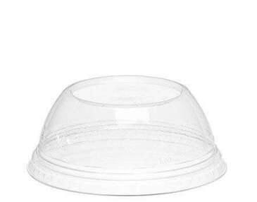 AMHIL ENTERPRISES Dome Lid, 7 & 9 oz, Dessert Squat Lid, Clear, No Hole (1000/Case) Amhil Enterprise ADL662NH