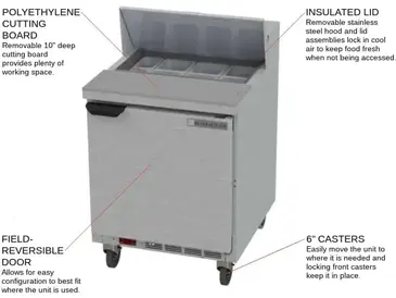 Beverage Air SPE27HC Refrigerated Counter, Sandwich / Salad Unit