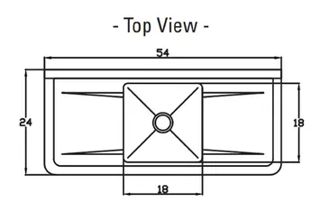 Blue Air BS1-18-12/2D Sink, (1) One Compartment