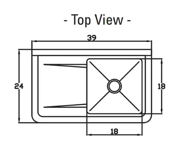 Blue Air BS1-18-12/L Sink, (1) One Compartment