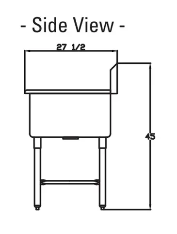 Blue Air BSP-24-14 Sink, (1) One Compartment