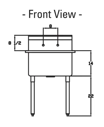 Blue Air BSP-24-14 Sink, (1) One Compartment