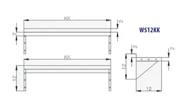 Blue Air WS1248 Shelving, Wall-Mounted