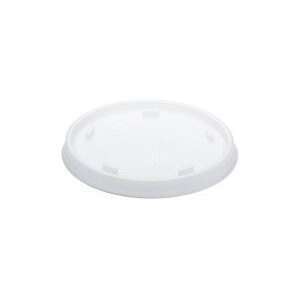 DART SOLO CONTAINER Foam Cup Lid, 8-9 oz, Translucent, Polystyrene, With Straw Slot, (sleeve of 100 lids), Dart 8SL