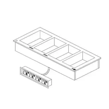 Delfield N8787-DESP Hot Food Well Unit, Drop-In, Electric