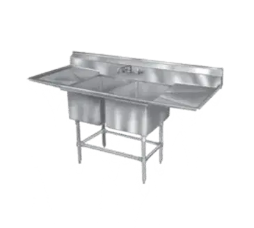 Eagle Group FN2040-2-24L-14/3 Sink, (2) Two Compartment