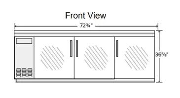 Falcon ABB-72GSS Back Bar Cabinet, Refrigerated