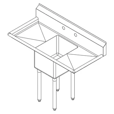 Falcon E1C-18X18-2-18 Sink, (1) One Compartment