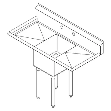 Falcon E1C-18X18-2-18 Sink, (1) One Compartment