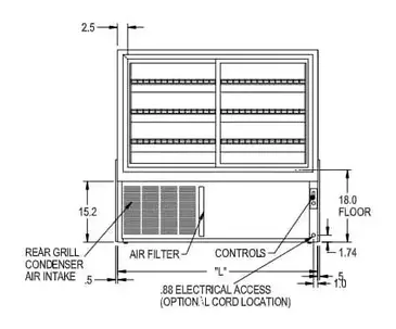 Federal Industries CGR3142 Display Case, Refrigerated Bakery