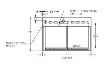 Federal Industries CGR7748DZ Display Case, Refrigerated/Non-Refrig