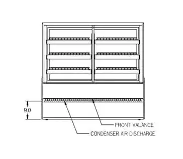 Federal Industries CGR7748DZ Display Case, Refrigerated/Non-Refrig