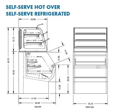 Federal Industries CH3628/RSS3SC Display Case, Refrigerated/Non-Refrig