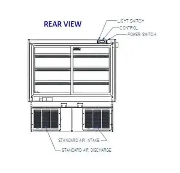 Federal Industries ITR3634 Display Case, Refrigerated, Drop In