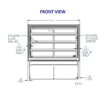 Federal Industries ITR3634 Display Case, Refrigerated, Drop In