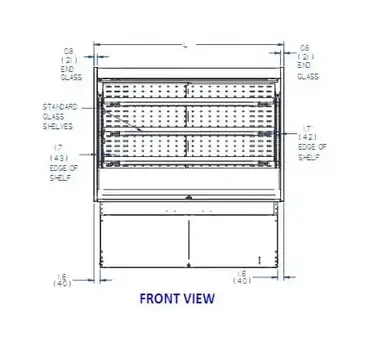 Federal Industries ITRSS3626 Display Case, Refrigerated, Drop In