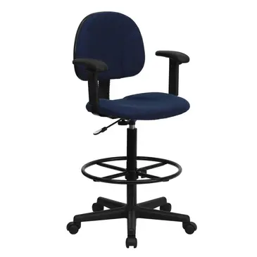 Flash Furniture BT-659-NVY-ARMS-GG Work Stool