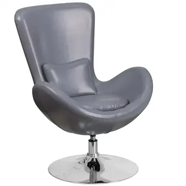 Flash Furniture CH-162430-GY-LEA-GG Chair, Swivel