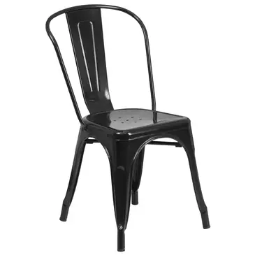 Flash Furniture CH-31230-BK-GG Chair, Side, Stacking, Outdoor