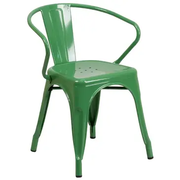 Flash Furniture CH-31270-GN-GG Chair, Armchair, Stacking, Outdoor