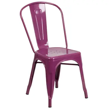 Flash Furniture ET-3534-PUR-GG Chair, Side, Stacking, Outdoor