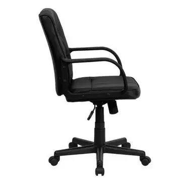 Flash Furniture GO-228S-BK-LEA-GG Chair, Swivel