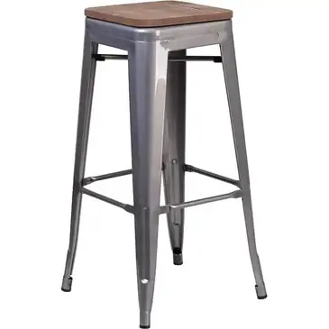 Flash Furniture XU-DG-TP0004-30-WD-GG Bar Stool, Stacking, Indoor