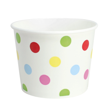 Karat Food Container, 16 oz, Polka-Dot, Paper, (1,000/Case), Karat C-KDP16 (DOTS)