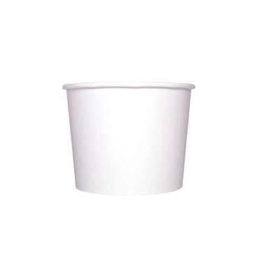 Food Container, 16 oz, White, Paper, (1,000/Case), Karat C-KDP16W