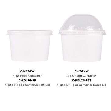 Food Container, 4 oz, White, Paper, (1,000/Case), Karat C-KDP4W