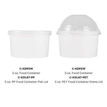 Food Container, 5 oz, White, Paper, (1,000/Case), Karat C-KDP5W