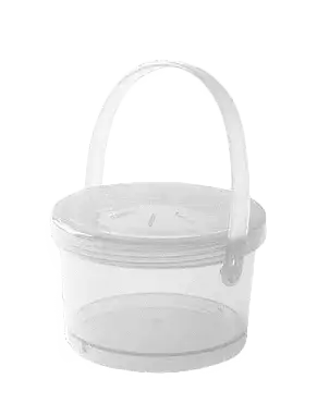 G.E.T. Enterprises EC-07-1-CL Carry Take Out Container, Plastic