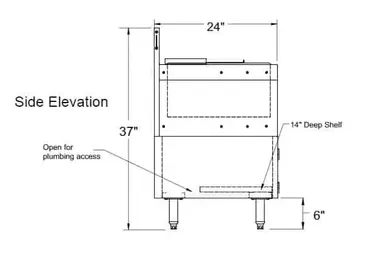 Glastender ACB-48 Underbar Add-On Unit