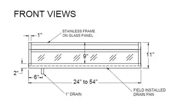 Glastender GDU-12X24 Ice Display, Bar