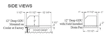 Glastender GDU-12X24 Ice Display, Bar