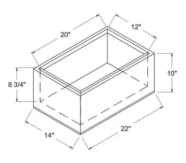 Glastender IB-14X22 Ice Display, Beverage