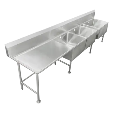 IMC/Teddy SCS-34-2424-30L Sink, (3) Three Compartment