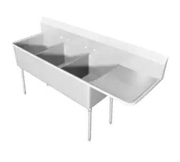 IMC/Teddy SCS-36-2424-36L Sink, (3) Three Compartment