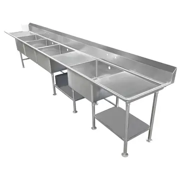 IMC/Teddy SCS-44-2020-24RL Sink, (4) Four Compartment