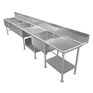 IMC/Teddy SCS-44-2424-30R Sink, (4) Four Compartment