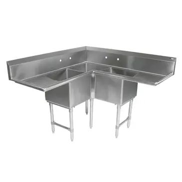 John Boos 3PBCS16204-2D30 Sink, Corner, Compartment