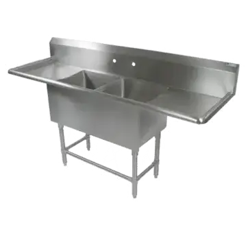 John Boos 42PB18244-2D24 Sink, (2) Two Compartment