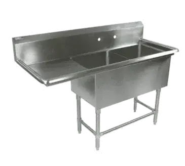 John Boos 42PB244-1D30L Sink, (2) Two Compartment