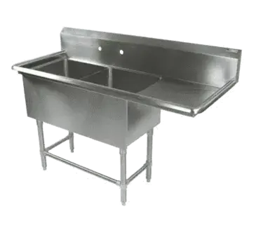 John Boos 42PB244-1D30R Sink, (2) Two Compartment