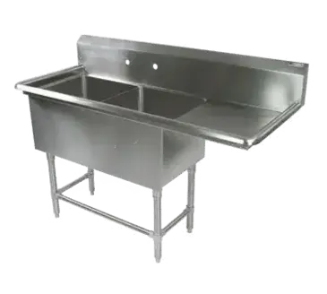 John Boos 42PB244-1D30R Sink, (2) Two Compartment