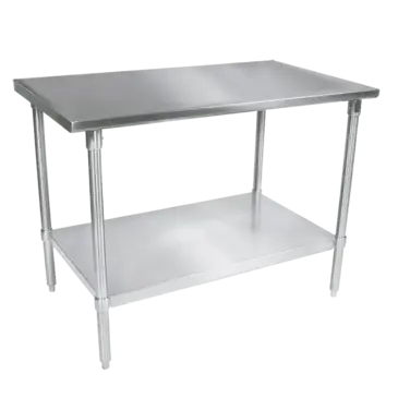 John Boos ST6-3072GSK Work Table,  63" - 72", Stainless Steel Top 