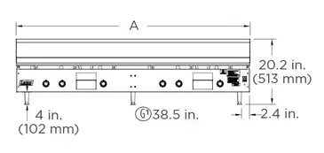 Lang Manufacturing 236T Griddle, Gas, Countertop